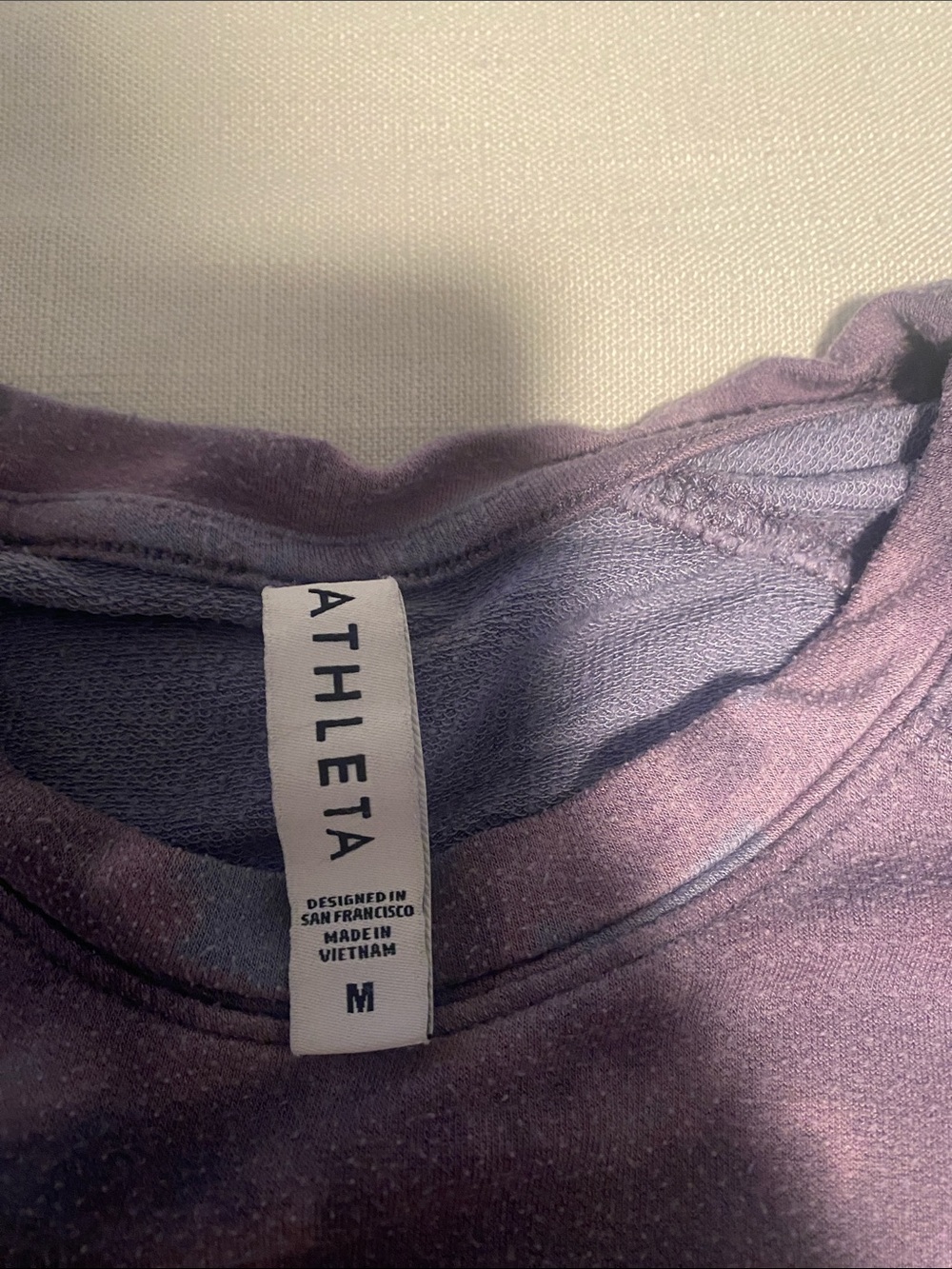Athleta Purple Tie-Dye Long Sleeve Top & Shorts Set - Picture 3 of 5